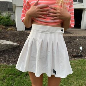 Bershka white tennis skirt